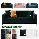 Stretch Velvet Sofa Cover 1/2/3/4 Seat Sofa Slipcover Protector Couch Cover