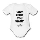 Steve @ Moakler@ babygrow baby vest LYRIC gift custom LYRICS