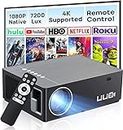 UUO Proyector Native 1080P 6000 Lux LED Support 4K HD Video Projector, pantalla de 300" ± 50°, compatible con Fire TV, PS4,X-Box,Portátil, iPhone Android para Home Theatre