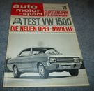 Auto Motor Sport 18/66 Opel Rekord C, VW Käfer 1500, Volvo 122 S, GP Deutschland