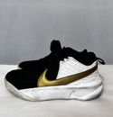 Zapatillas de tenis Nike Hustle DX-SU21 para niño talla 4 negras, doradas y blancas