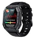 PASNEW Smartwatch für Herren, 4,7 cm (1,8 Zoll) HD taktische Sport-Smartwatch, Militär-Fitness-Tracker-Uhr mit Herzfrequenz, Blutdruck, Schlafmonitor für iPhone, Android-Handy