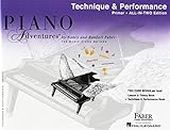 Faber Piano Adventures All in Two Primer Technique & Performance Book: Technique & Performance - Anglicised Edition, Purple/White: All-In-Two Edition