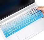 VNJ ACCESSORIES Keyboard Protector Silicone Skin Cover for HP 15 Thin & Light 15.6-inches FHD Laptop Laptop (15s-gr0010au) - GR Blue