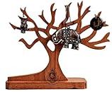 Ak Wood H/c Wooden Jewellery Stand Tree For All Type of Jewellery Easily Hang On.Its Comes To Steambeeech Wood Dimention is 8x6x2 inches With Smooth Natural Finish For You