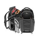 Lowepro LP37260-PWW Photo Active Outdoor Camera Backpack, QuickShelf Dividers, Fits 12 Inch Tablet/iPad/2L Hydration, for Mirrorless, Sony, Canon, Nikon, Lenses, Gimbal, Drone, DJI, Osmo, Black/Grey