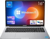 Laptop 16 Inch Display, 16GB RAM, 512GB SSD, Quad-Core Intel 3.4Ghz, Windows 11