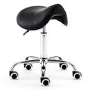 Bequemer Sattelhocker auf Rädern – moderner drehbarer Rollsitz für Spa-Massage und Schönheit, gesunder Rücken-Balance-Stuhl