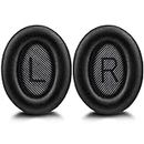 Bose QuietComfort 35 (QC35 II) Headphones Replacement Earpads by Link Dream Soft Protein Leather Replacement Ear Pads Cushions for Bose QC35 QC25 QC15 QC2/ Ae2 Ae2i Ae2w/ Sound Link/Sound True (Black)