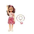 SUPER TOY Beautiful Doll for Girls with Movable Hands and Legs with DIY Necklace Jewellery Making Kit for Kids