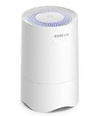 Rosekm Small Air Purifier for Home Bedroom, Personal Desk Mini Air Purifier, Room Hepa Air Purifier Fresheners Cleaner for Pets, Smoke, Desktop, Office (White)