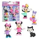 Just Play Figuras Disney Junior Minnie Mouse Mini Figures 5-Pack, de 4,3 cm a 6,9 cm de Alto; Juguetes para niños a Partir de 3 años