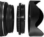 SHOPEE Branded 58MM Tulip Flower Lens Hood Compatible with for Canon Rebel T5, T6, T6i, T7i, EOS 80D, EOS 77D Cameras with for Canon EF-S 18-55mm f/3.5-5.6 is Lens