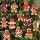 12pcs Gingerbread Man Ornaments: Add A Sweet Touch To Your Christmas Tree Decorations! Christmas Halloween Thanksgiving Gift Easter Gift