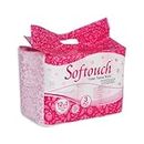 Softouch 3 Ply Toilet Paper tissue roll 12-in-1 (12 Rolls)