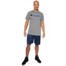 Men's Big & Tall Champion® script tee by Champion in Heather Grey (Size 2XLT)