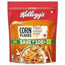 Kellogg's Corn Flakes Real Almond Honey 1kg | High in Iron, Vitamin B1, B2, B3, B6 & C | Naturally Cholesterol Free | Corn Flakes, Breakfast Cereal