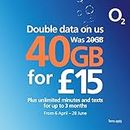 O2 dual/triple payg sim card (standard, micro & nano) Preloaded with £15 prepaid credit. Works on ALL unlocked mobile phones in the UK. Fits ALL phones & models like Samsung, Iphone, Nokia, etc