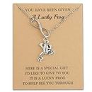 KUIYAI Frog Gift Lucky Frog Jewelry It Is A Lucky Frog To Help See You Through Inspirational Gift (lucky frog cardUK)