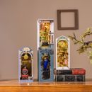 3D LED DIY Book Nook Kit Wooden Puzzle Bookshelf Insert Decoration Souvenir
