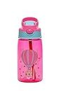 Adore Basics Land Era Straw Sipper Water Bottle with Handle 500ml (Hot Air Balloon)