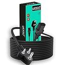Storite UPort 1.8 Meter 3 Pin PC Power Cable IEC Mains Kettle Lead Replacement Cord for Desktop/Monitor/Printer - Black
