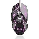 MageGee G10 Gaming Mouse Wired, 7 Colors Breathing LED Backlit Gaming Mouse, 6 Adjustable DPI (up to 3200 DPI), Ergonomic Optical Computer Mouse with 7 Buttons for Windows PC Gamers, Black