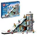 LEGO City Ski and Climbing Centre Set, 3-Level Modular Building with Slope, Winter Sports Shop, Café, Ski Lift and 8 Minifigures, Gift Toys for Kids, Boys, Girls 7+ Years Old 60366