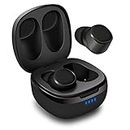 August Wireless Earbuds + Portable Charging Case EP800 - True Wireless Earphones + DSP Noise Cancelling/Bluetooth 5.0 / Waterproof/Integrated Microphone 25h Battery Life for Sport/Work - Black