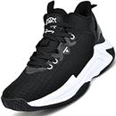 Beita Mens Basketball Shoes High Upper Breathable Sports Shoes Anti Slip, Black, 11