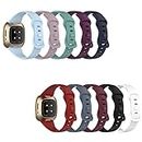 FitTurn Slim Bands intended for Fitbit Versa 4 Bands Women Men, Soft TPU Replacement Wristband Strap Slim Sport Band intended for Fitbit Versa 4 Accessories (Small Size, 10 Pack)