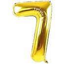 Propsicle 16 inch Birthday Foil 7 Number Helium Balloon Party Decoration Golden Pack of 1 | 7 Year No. Balloons Birthday/Anniversary | Seven Number