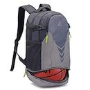 35L Basketball Soccer Backpack with Bottom Ball Compartment, Large Sports Equipment Gym Bag for Boys Girls Athletes (Light Gray)