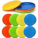 LNCOJOLM Thick 8" Flying Disc Sport Trainning Disc Toy, Beach Toy Outdoor Accessories for Backyard Lawn Park, Birthday Gift Set for Kids Boys Girls, Throwing and Catching Activities (8 Pack)