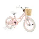 Costway 14-Inch Kids Bike with Training Wheels and Adjustable Handlebar Seat-Pink