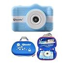 BLESSBE BB65, Kids Digital Front and Rear Selfie Dual Camera with 3.5" Screen Child Real Camera for Childrens Cute Digital Camcorder Video Recorder (Skyble)