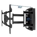 Mount-It! Recessed TV Wall Mount, Articulating Full Motion in-Wall TV Bracket for Flush Installation, 28 Inch Extended Arm Fits Screen Sizes 32, 37, 40, 42, 47, 50, 55, 60, 65, 70 inch, Up to 175 lbs