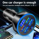 4-USB PD 250W Type-C Car Charger Fast Charge Adapter 13 For iPhone 11 12 T7W8