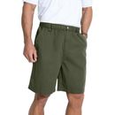 Men's Big & Tall Knockarounds® 8" Full Elastic Plain Front Shorts by KingSize in Olive (Size 2XL)
