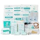 160 Piece First Aid Kit Bag Refill Kit - Includes 2 x Eyewash,2 x Instant Cold Pack, Bandage, 6 x Cleaning Towelette for Travel, Home, Office, Car, Camping, Boat, Workplace