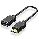 Techrum HDMI Extender, HDMI Extension Cable 4K@60Hz 20cm HDMI Male to Female Adapter for Fire TV Stick, Roku Stick, Xbox 360, PS4