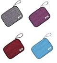 Inditradition Portable Electronic Accessories Organizer Bag for Earphone, USB Cable, Power Bank, Hard Disc, Mobile Charge (18x11 cm, Assorted Colour)