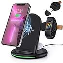 ACEQINGSE 3 in 1 Charger for Fitbit Charge 5/Charge 6/Luxe, Charging Station for iPhone 15/14/13 Pro Max/12/11/8, for Samsung Galaxy S23 S22+ S22, for AirPods Pro/3&Galaxy Buds Pro