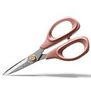 Beaditive Sewing Scissors - 6-Inch Stainless Steel Fabric Scissors - Professional Scissors With Serrated Blade for Cloth Cutting & Quilting - Comfortable Craft Tailor & Dressmaker Shears – Light Coral