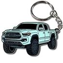 FOUR WHEEL BEAST Toyota Tacoma Keychain - Toyota Tacoma Accessories 2016-2022 mods Cool TRD PRO Key Chain Fob Cover Toy Truck, Lunar Rock, S