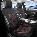TZAUTMAC Car Seat Cover Front, Black & Red line Automotive Seat Covers & Accessories for Cars, SUVs and Trucks