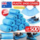 100-500PCS Disposable Plastic Shoe Covers Rain Overshoes Protector Waterproof AU