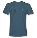 Berg T-Shirt Herren : Mond-Berge - Kletter T-Shirt Männer - Geschenk für Wanderer - Bergsteiger Outdoor Ausrüstung (L)