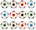 DOZER 12 x Football Bouncy Balls for Children's Birthday Boys and Girls / Party Bags / Children's Birthday Party Favours / Rubber Ball / Bouncy Ball / Football Party Bouncy Ball Set