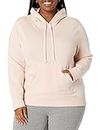 Amazon Essentials Women's French Terry Fleece Pullover Hoodie (Available in Plus Size), Light Pink, Large